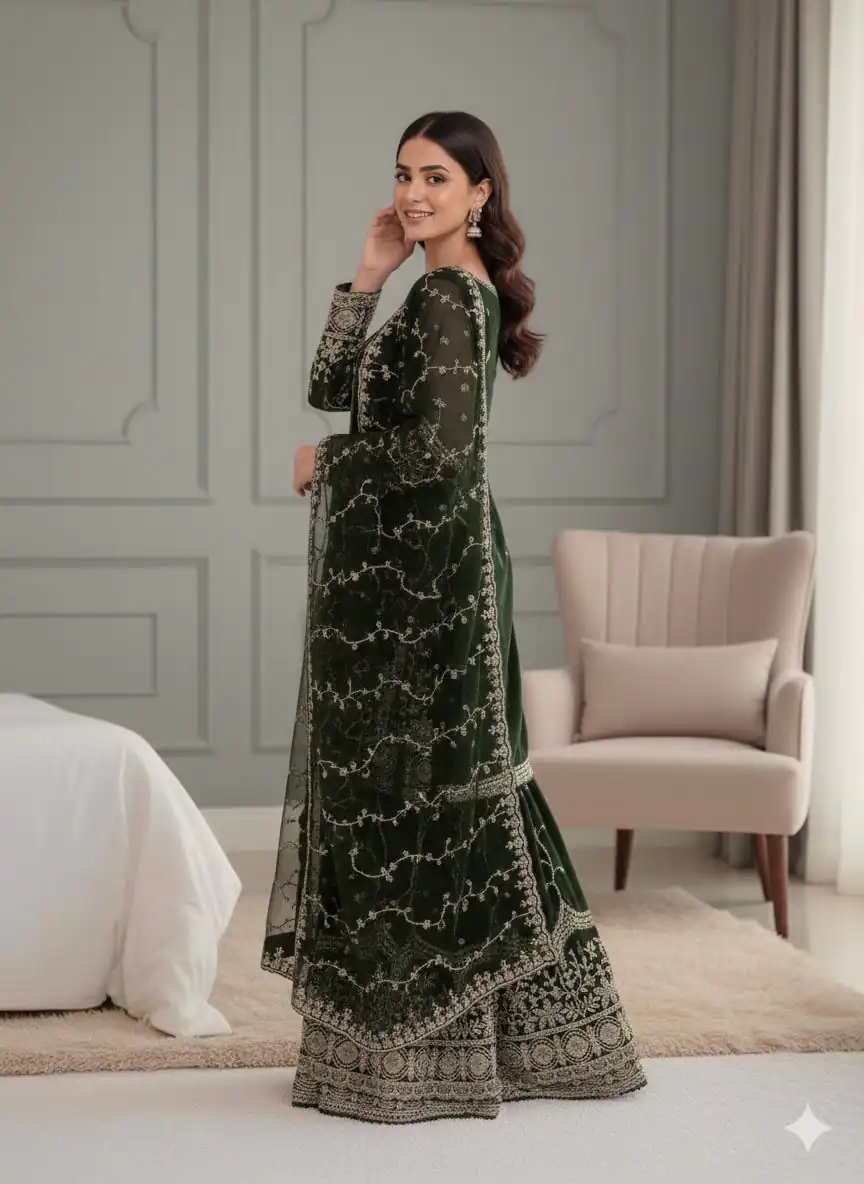 SSR 533 Green Color Fendy Silk Salwar Suit with Embroidery Work. Affordable Price ₹2149. Delivery 4-6 Working Days. Shop now. | Jump Suits, Salwar suit, Designer Suits, Casual Suits, Creative suits, Palazzo Suits, Party Wear Suits, Patiala Suits, Straight Suits