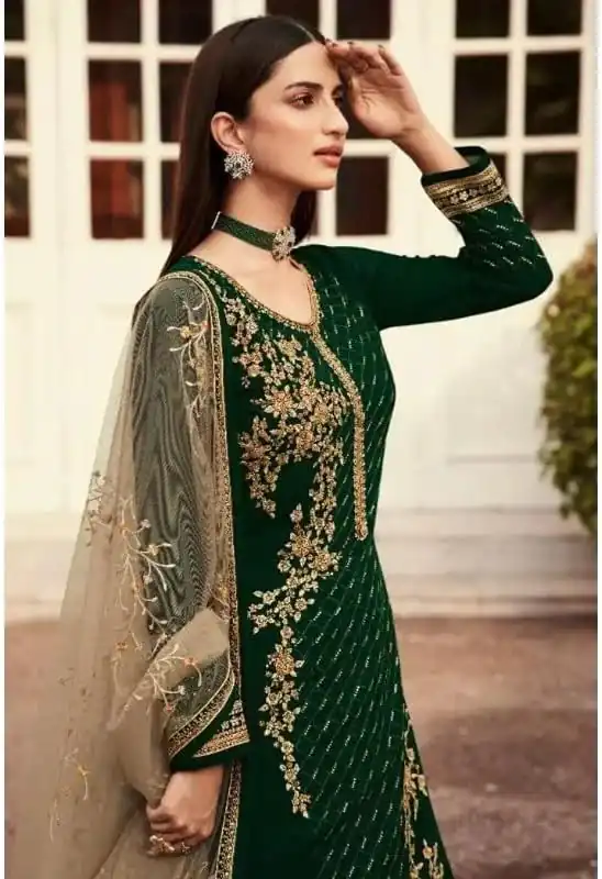 DS LT 7006 Green in Georgette Embroidery Work & Stone Work Lehenga Choli . Festive Deal ₹2549. Delivery 4-6 Working Days. Shop now. | Lehenga, Bollywood Lehenga, Creative Lehenga, Designer Lehenga, Embroidered Lehenga, Party Wear Lehenga