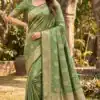 MB 9 Green Color Satin Silk Saree with Lace Work & Zari Work. Exclusive Offer ₹2149. Delivery 4-6 Working Days. Shop now. | Sarees, Bollywood Sarees, Creative Sarees, Designer Sarees, Embroidered Sarees, Ethnic Saree, Modern Digital sarees, Party Wear Sarees
