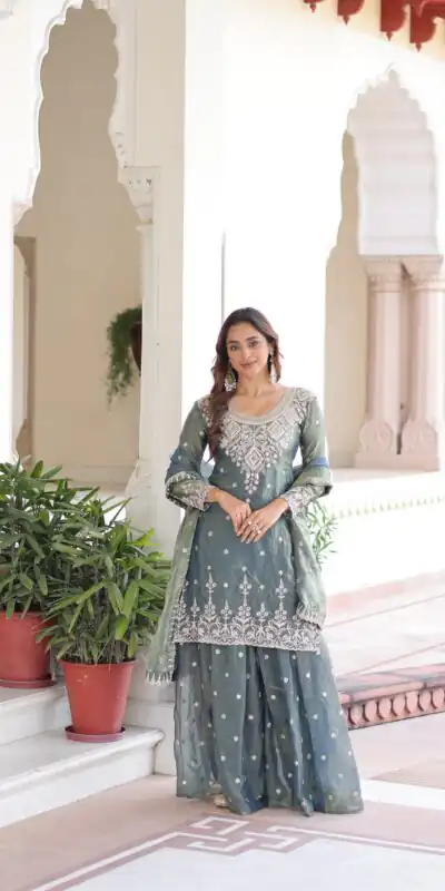 KA 1211 Grey Fandy Silk Salwar Suit Perfect for Wedding, Party, Sangeet, Haldi, Ethnic Day – . Festive Deal ₹2549. Delivery 4-6 Working Days. Shop now. | Jump Suits, Tops & Bottoms, Track Suits, Trendy Wear, Salwar suit, Designer Suits, Casual Suits, Creative suits, Palazzo Suits, Party Wear Suits, Patiala Suits, Straight Suits