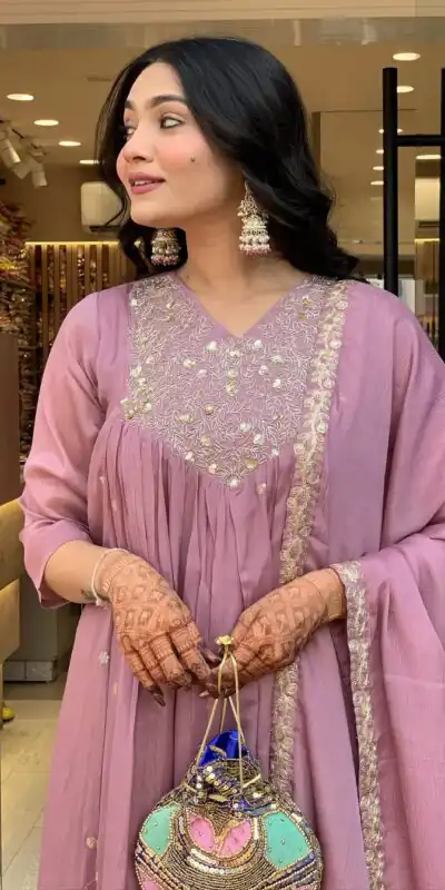 MF 819 Lavender Color Cotton Silk Salwar Suit with Mirror Work. Affordable Price ₹1699. Delivery 4-6 Working Days. Shop now. | Jump Suits, Salwar suit, Designer Suits, Casual Suits, Creative suits, Palazzo Suits, Party Wear Suits, Patiala Suits, Straight Suits