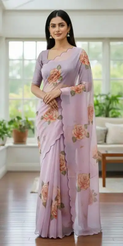 BT 412 Lavender TB Organza Saree with Digital Print. Wedding, Party, Festive, Events, Navratri , Special Price ₹1649. Delivery 4-6 Working Days. Shop now. | Sarees, Bollywood Sarees, Creative Sarees, Designer Sarees, Embroidered Sarees, Ethnic Saree, Modern Digital sarees, Party Wear Sarees