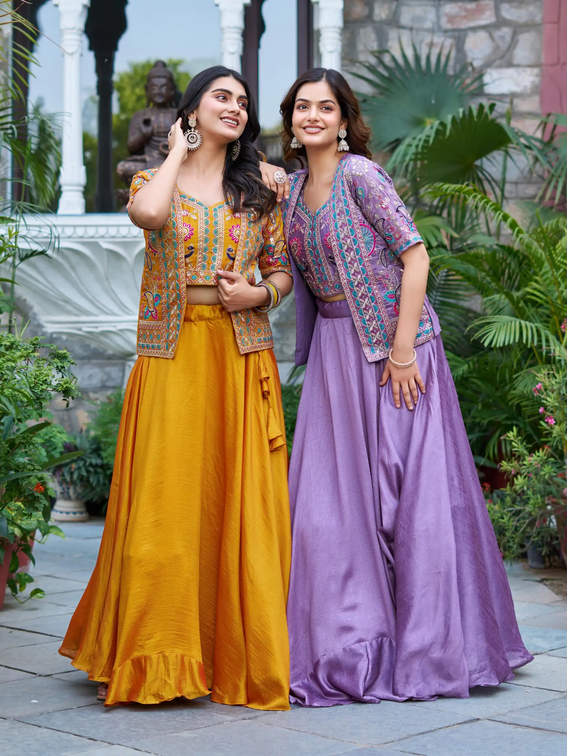 Ram 142 Lavender Vichitra Lehenga Choli with Embroidery Work & Thread Embroidery. Introductory Price ₹2549. Delivery 4-6 Working Days. Shop now. | Lehenga, Bollywood Lehenga, Creative Lehenga, Designer Lehenga, Embroidered Lehenga, Party Wear Lehenga