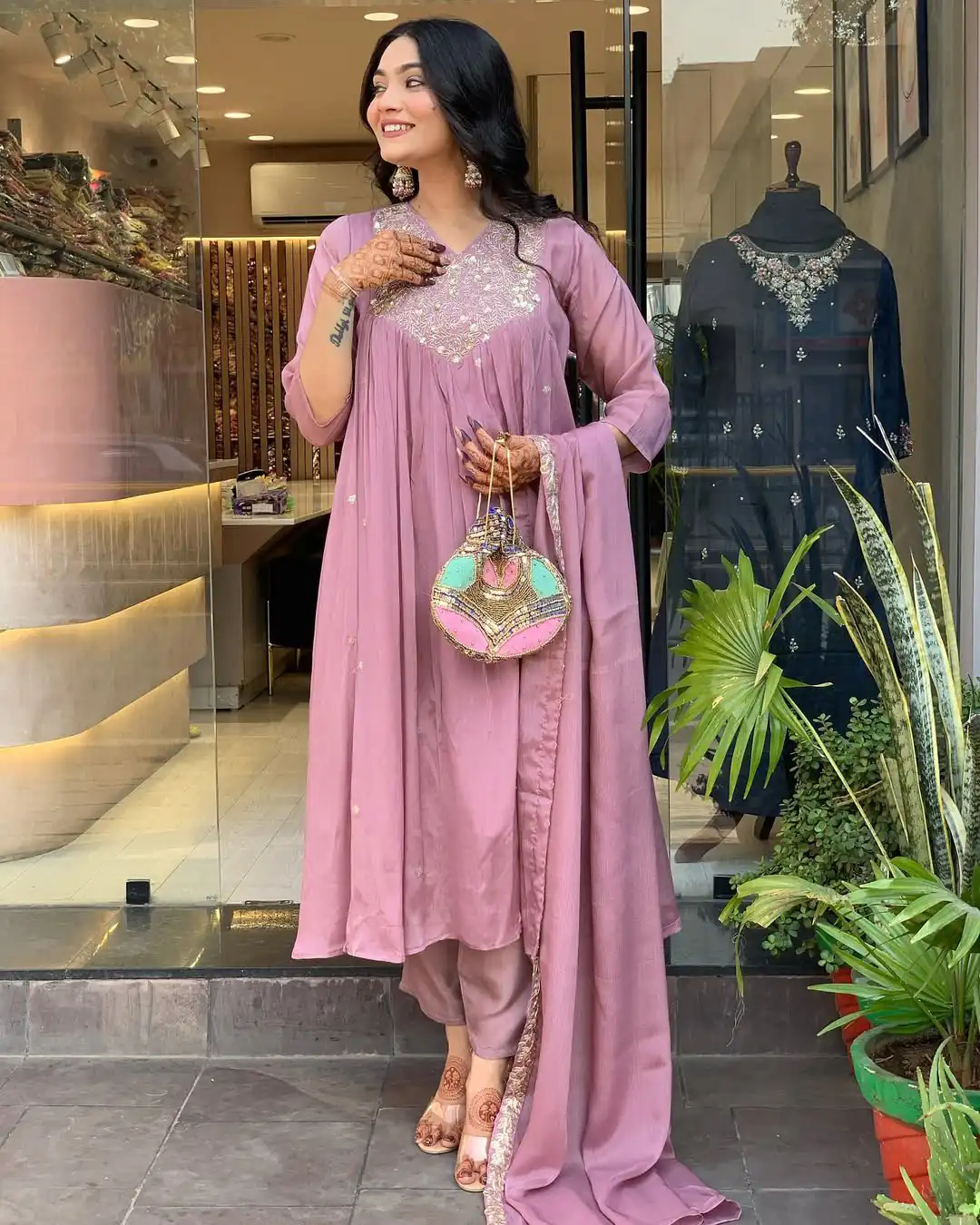 MF 818 Light Lavender Color Cotton Silk Salwar Suit with Mirror Work. Introductory Price ₹1699. Delivery 4-6 Working Days. Shop now. | Jump Suits, Salwar suit, Designer Suits, Casual Suits, Creative suits, Palazzo Suits, Party Wear Suits, Patiala Suits, Straight Suits