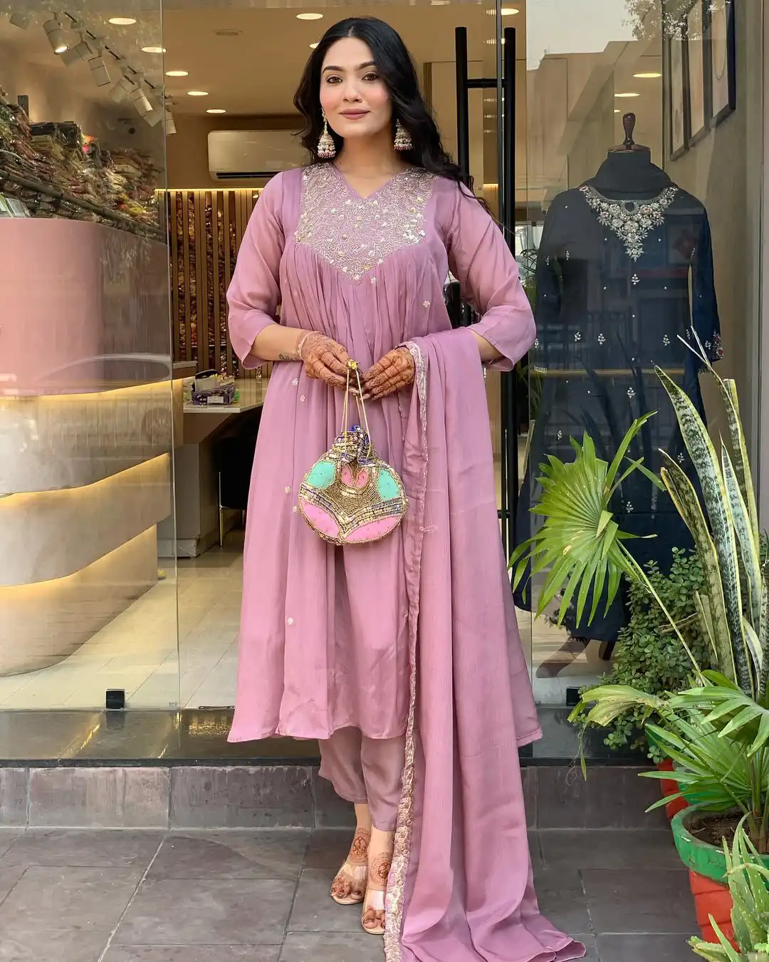 MF 818 Light Lavender Color Cotton Silk Salwar Suit with Mirror Work. Introductory Price ₹1699. Delivery 4-6 Working Days. Shop now. | Jump Suits, Salwar suit, Designer Suits, Casual Suits, Creative suits, Palazzo Suits, Party Wear Suits, Patiala Suits, Straight Suits