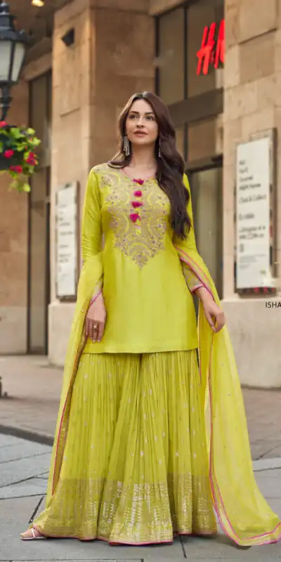 FC Sayuuri 5595 Lime Yellow Georgette Salwar Suit with Embroidery Work & Lace Work. Special Price ₹3149. Delivery 4-6 Working Days. Shop now. | Jump Suits, Tops & Bottoms, Track Suits, Trendy Wear, Salwar suit, Designer Suits, Casual Suits, Creative suits, Palazzo Suits, Party Wear Suits, Patiala Suits, Straight Suits