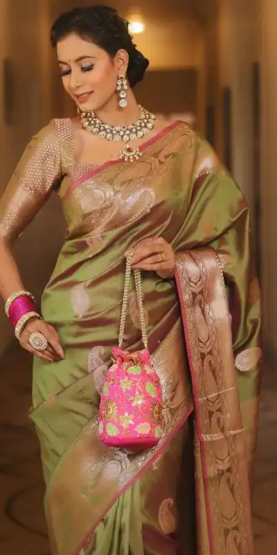 KPR 276 Mahendi in Soft Lichi Silk Lace Border & Lace Work Saree . Available at ₹1499 only. Delivery 4-6 Working Days. Shop now. | Sarees, Bollywood Sarees, Creative Sarees, Designer Sarees, Embroidered Sarees, Ethnic Saree, Modern Digital sarees, Party Wear Sarees