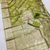 Mahendi Soft Banarasi Silk Lace Zari Work Saree
