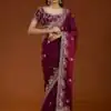E BT 438 Maroon in Fandy Satin Silk mbroidery Work & Zari Work Saree. Special Price ₹1949. Delivery 4-6 Working Days. Shop now. | Sarees, Bollywood Sarees, Creative Sarees, Designer Sarees, Embroidered Sarees, Ethnic Saree, Modern Digital sarees, Party Wear Sarees
