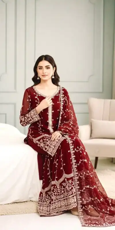 SSR 533 Maroon Color Fendy Silk Salwar Suit with Embroidery Work. Affordable Price ₹2149. Delivery 4-6 Working Days. Shop now. | Jump Suits, Salwar suit, Designer Suits, Casual Suits, Creative suits, Palazzo Suits, Party Wear Suits, Patiala Suits, Straight Suits