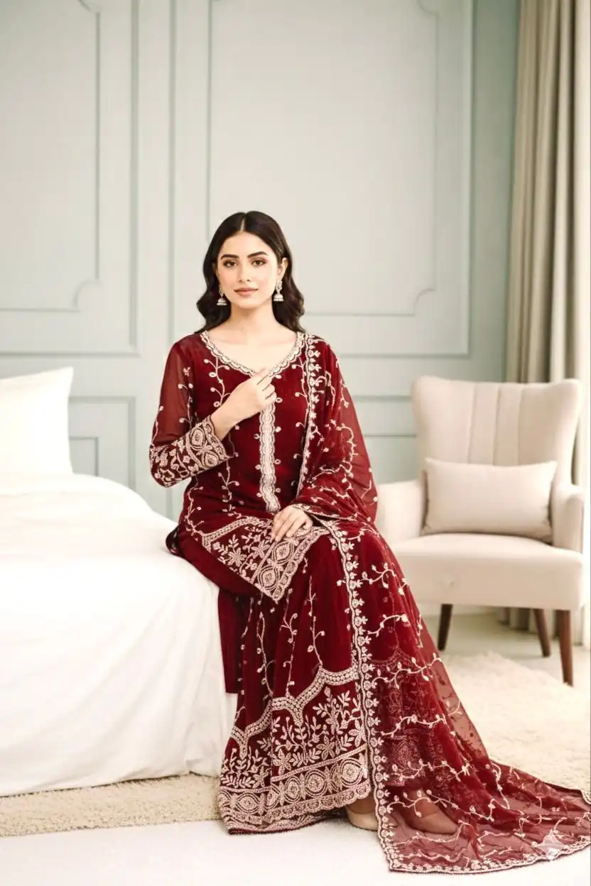 SSR 533 Maroon Color Fendy Silk Salwar Suit with Embroidery Work. Affordable Price ₹2149. Delivery 4-6 Working Days. Shop now. | Jump Suits, Salwar suit, Designer Suits, Casual Suits, Creative suits, Palazzo Suits, Party Wear Suits, Patiala Suits, Straight Suits