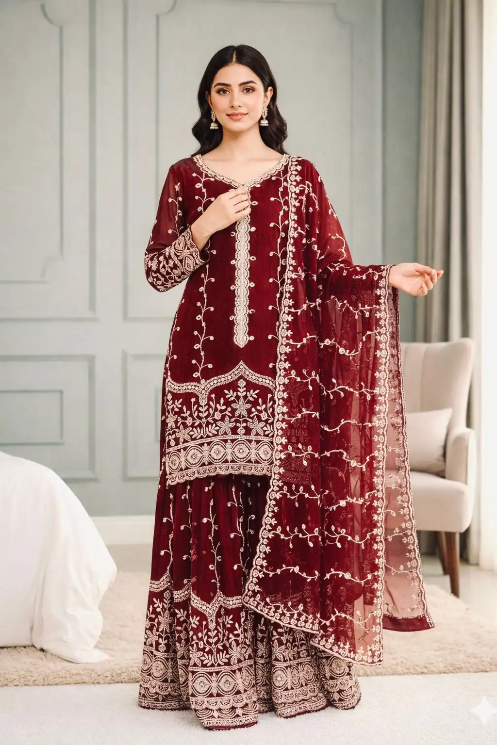 SSR 533 Maroon Color Fendy Silk Salwar Suit with Embroidery Work. Affordable Price ₹2149. Delivery 4-6 Working Days. Shop now. | Jump Suits, Salwar suit, Designer Suits, Casual Suits, Creative suits, Palazzo Suits, Party Wear Suits, Patiala Suits, Straight Suits