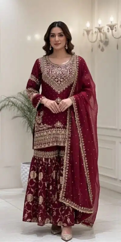 SSR 534 Maroon Georgette Salwar Suit Perfect for Wedding, Party, Onam, Housewarming, Bridal Wear – . Delivery 4-6 Working Days. Shop now. | Jump Suits, Tops & Bottoms, Track Suits, Trendy Wear, Salwar suit, Designer Suits, Casual Suits, Creative suits, Palazzo Suits, Party Wear Suits, Patiala Suits, Straight Suits