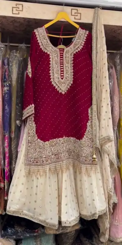 KF 1710 Maroon Color Georgette Salwar Suit with Lace Work. Introductory Price ₹2049. Delivery 4-6 Working Days. Shop now. | Jump Suits, Tops & Bottoms, Track Suits, Trendy Wear, Salwar suit, Designer Suits, Casual Suits, Creative suits, Palazzo Suits, Party Wear Suits, Patiala Suits, Straight Suits