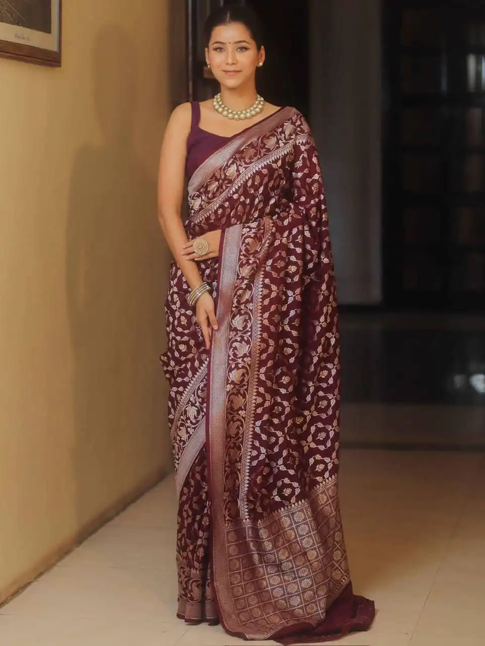 KPR 277 Maroon in Soft Lichi Silk Lace Border & Lace Work Saree . Available at ₹1299 only. Delivery 4-6 Working Days. Shop now. | Sarees, Bollywood Sarees, Creative Sarees, Designer Sarees, Embroidered Sarees, Ethnic Saree, Modern Digital sarees, Party Wear Sarees