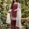 Maroon Organza Silk Salwar Suit ZSR 3157 Maroon with Lace Work & Embroidery Work. Introductory Price ₹2149. Delivery 4-6 Working Days. Shop now. | Jump Suits, Tops & Bottoms, Track Suits, Trendy Wear, Salwar suit, Designer Suits, Casual Suits, Creative suits, Palazzo Suits, Party Wear Suits, Patiala Suits, Straight Suits