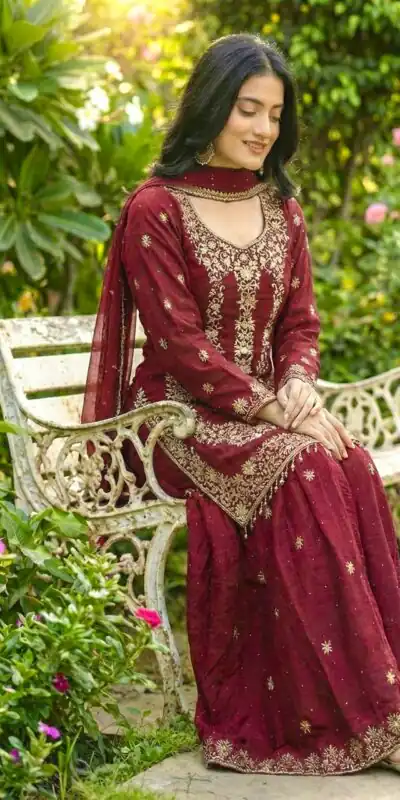 NSR 882 Maroon Organza Silk Salwar Suit Perfect for Wedding, Party, Durga Puja, Bridal Wear, Pooja – . Special Price ₹2099. Delivery 4-6 Working Days | Jump Suits, Tops & Bottoms, Track Suits, Trendy Wear, Salwar suit, Designer Suits, Casual Suits, Creative suits, Palazzo Suits, Party Wear Suits, Patiala Suits, Straight Suits