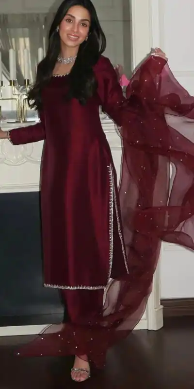 SRK 5265 Maroon Pure Organza Slawar Suit with Embroidery Work & Bead Work. Get it for ₹1749. Delivery 4-6 Working Days. Shop now. | Jump Suits, Tops & Bottoms, Track Suits, Trendy Wear, Salwar suit, Designer Suits, Casual Suits, Creative suits, Palazzo Suits, Party Wear Suits, Patiala Suits, Straight Suits