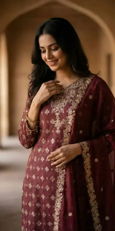 ZSR 3158 Maroon in Organza Silk Lace Work & Embroidery Work Salwar Suit . Get it for ₹2399. Delivery 4-6 Working Days. Shop now. | Jump Suits, Tops & Bottoms, Track Suits, Trendy Wear, Salwar suit, Designer Suits, Casual Suits, Creative suits, Palazzo Suits, Party Wear Suits, Patiala Suits, Straight Suits