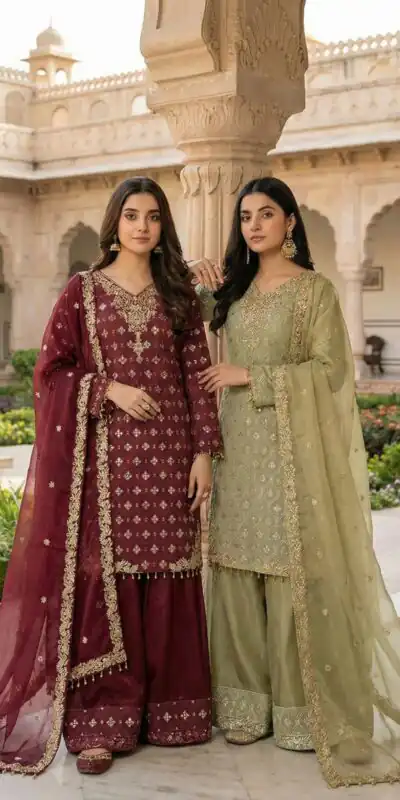 ZSR 3158 Maroon in Organza Silk Lace Work & Embroidery Work Salwar Suit . Get it for ₹2399. Delivery 4-6 Working Days. Shop now. | Jump Suits, Tops & Bottoms, Track Suits, Trendy Wear, Salwar suit, Designer Suits, Casual Suits, Creative suits, Palazzo Suits, Party Wear Suits, Patiala Suits, Straight Suits