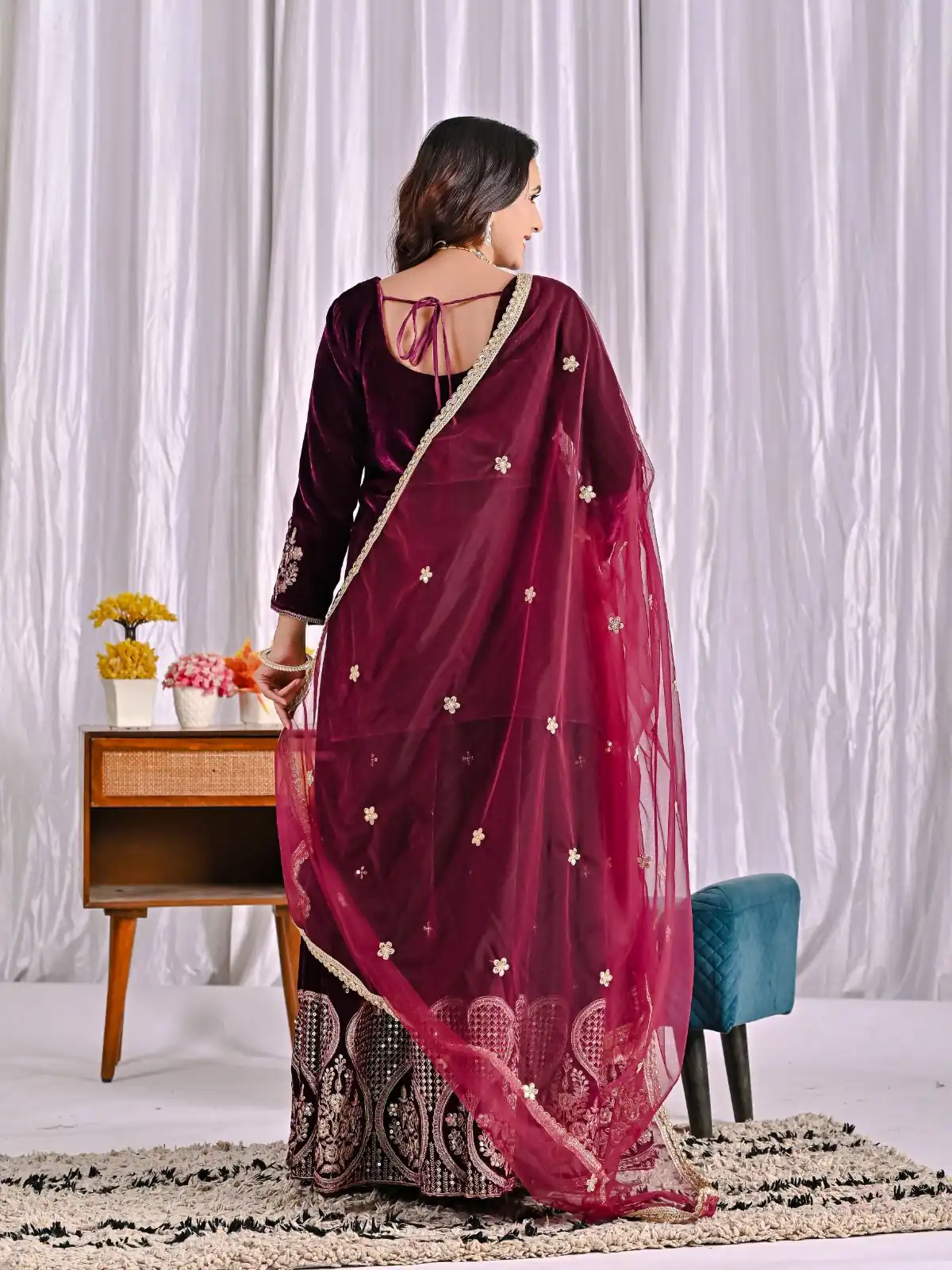 ND 5054 Maroon Embroidery Work Salwar Suit in Maroon Viscous Velvet. Available at ₹2449 only. Delivery 4-6 Working Days. Shop now. | Jump Suits, Tops & Bottoms, Track Suits, Trendy Wear, Salwar suit, Designer Suits, Casual Suits, Creative suits, Palazzo Suits, Party Wear Suits, Patiala Suits, Straight Suits