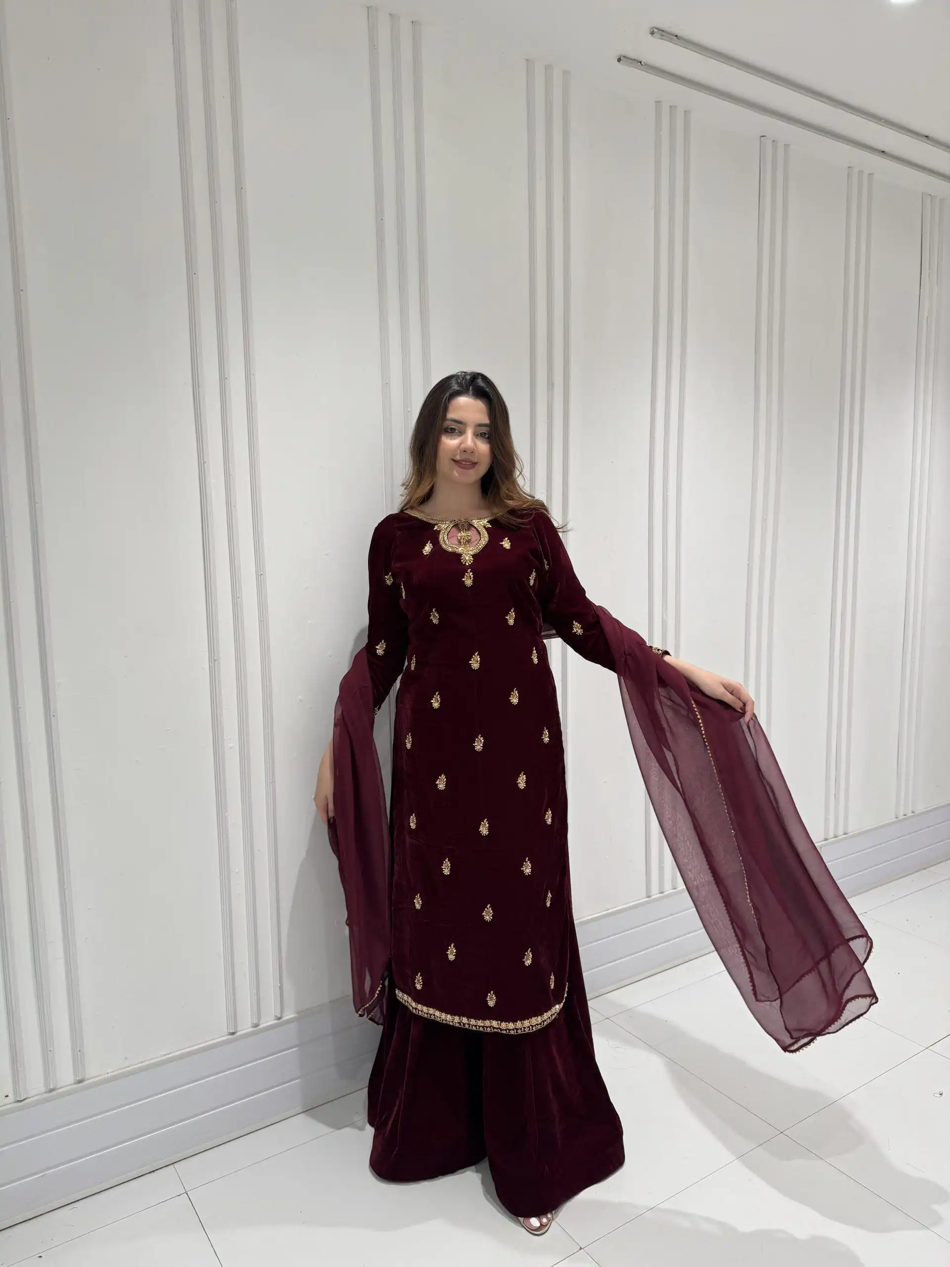 LG 2033 Maroon Color Velvet Embroidery Work Salwar Suit . Wedding, Party, Festive, Events, Available at ₹1949 only. Delivery 4-6 Working Days. Shop now. | Jump Suits, Tops & Bottoms, Track Suits, Trendy Wear, Salwar suit, Designer Suits, Casual Suits, Creative suits, Palazzo Suits, Party Wear Suits, Patiala Suits, Straight Suits