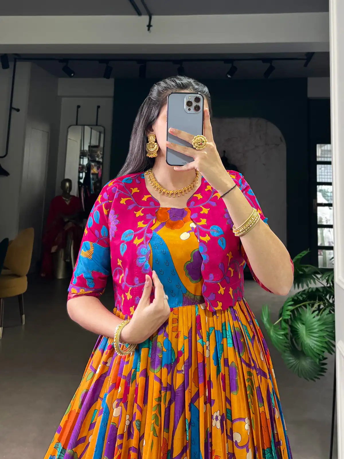 YNF 5035 Mustard in Taser Silk Zari Work & Kalamkari Print Gown . Available at ₹1799 only. Delivery 4-6 Working Days. Shop now. | Gowns, Bollywood Gowns, Creative Gowns, Designer Gowns, Embroidered Gowns, Party Wear Gowns