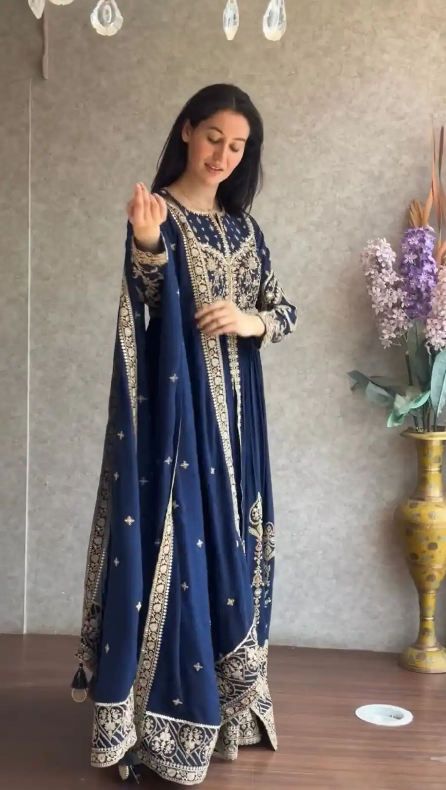 KD 1554 Navy Blue Faux Georgette Salwar Suit with Designer Work. Affordable Price ₹2549. Delivery 4-6 Working Days. Shop now. | Jump Suits, Tops & Bottoms, Track Suits, Trendy Wear, Salwar suit, Designer Suits, Casual Suits, Creative suits, Palazzo Suits, Party Wear Suits, Patiala Suits, Straight Suits