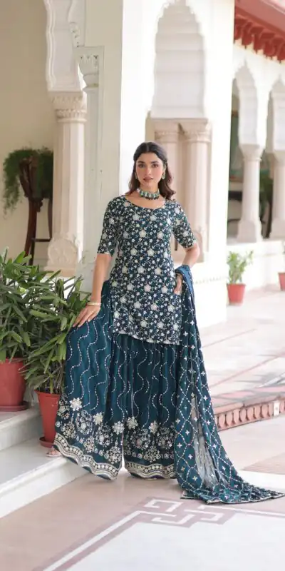 KA 1210 Navy Blue in Georgette. Embroidery Work & Sequins Work Salwar Suit Grab it for ₹2599. Delivery 4-6 Working Days. Shop now. | Jump Suits, Tops & Bottoms, Track Suits, Trendy Wear, Salwar suit, Designer Suits, Casual Suits, Creative suits, Palazzo Suits, Party Wear Suits, Patiala Suits, Straight Suits