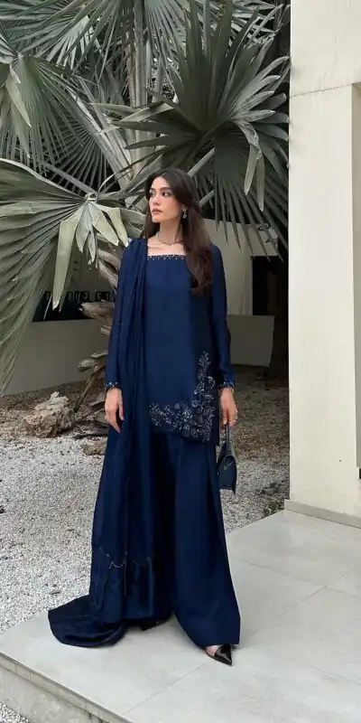 ZF 420 Navy Blue in Natural Crep Silk Embroidery Work Salwar Suit . Exclusive Offer ₹1899. Delivery 4-6 Working Days. Shop now. | Jump Suits, Tops & Bottoms, Track Suits, Trendy Wear, Salwar suit, Designer Suits, Casual Suits, Creative suits, Palazzo Suits, Party Wear Suits, Patiala Suits, Straight Suits