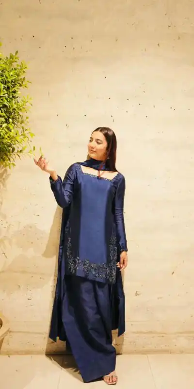 ZF 420 Navy Blue in Natural Crep Silk Embroidery Work Salwar Suit . Exclusive Offer ₹1899. Delivery 4-6 Working Days. Shop now. | Jump Suits, Tops & Bottoms, Track Suits, Trendy Wear, Salwar suit, Designer Suits, Casual Suits, Creative suits, Palazzo Suits, Party Wear Suits, Patiala Suits, Straight Suits