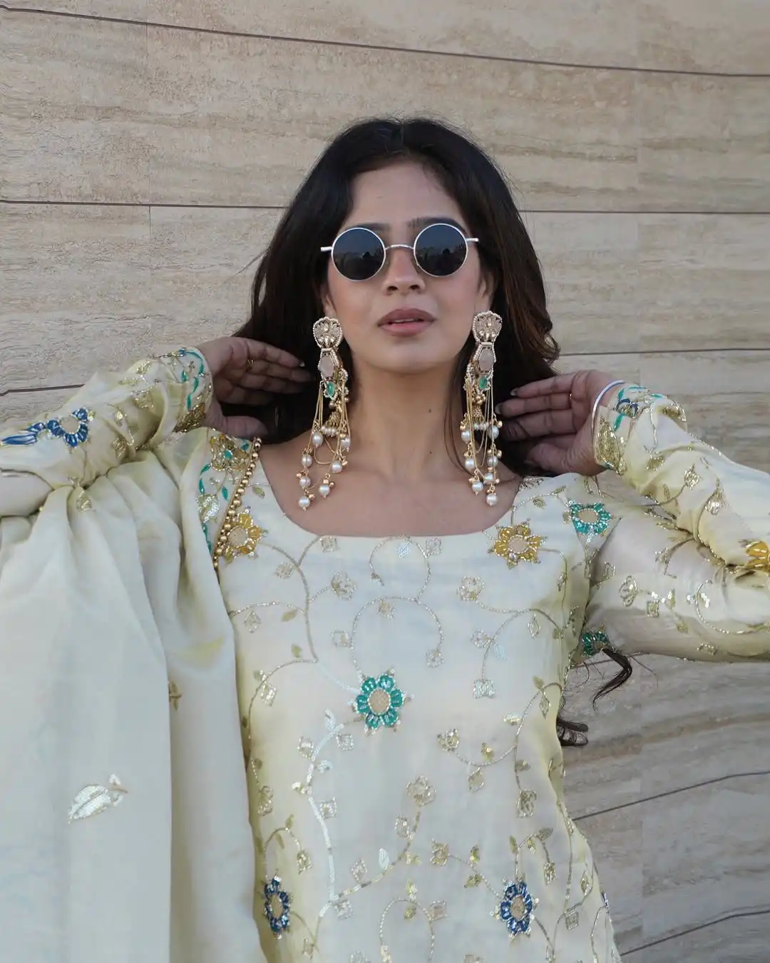 ZSR 3155 Off White Chinnon Salwar Suit Perfect for Wedding, Party, Durga Puja, Reception, Onam – . Grab it for ₹1999. Delivery 4-6 Working Days. | Jump Suits, Tops & Bottoms, Track Suits, Trendy Wear, Salwar suit, Designer Suits, Casual Suits, Creative suits, Palazzo Suits, Party Wear Suits, Patiala Suits, Straight Suits