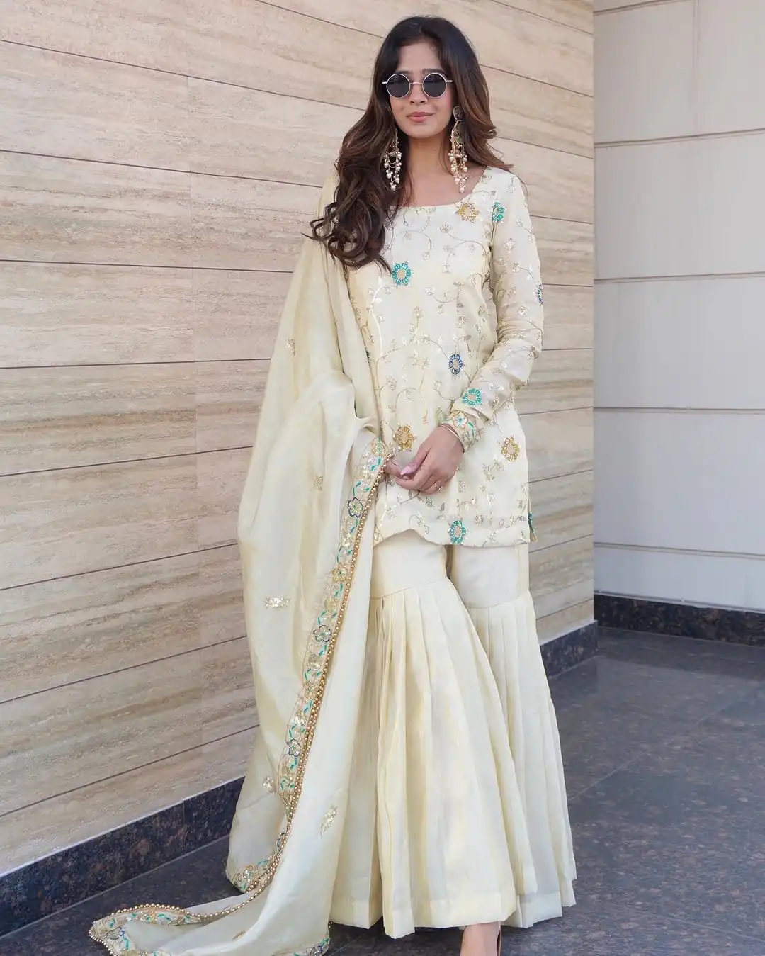 ZSR 3155 Off White Chinnon Salwar Suit Perfect for Wedding, Party, Durga Puja, Reception, Onam – . Grab it for ₹1999. Delivery 4-6 Working Days. | Jump Suits, Tops & Bottoms, Track Suits, Trendy Wear, Salwar suit, Designer Suits, Casual Suits, Creative suits, Palazzo Suits, Party Wear Suits, Patiala Suits, Straight Suits