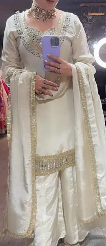LG 2015 Off White Cosmos Salwar Suit Perfect for Wedding, Party, Karwa Chauth, Eid, Holi – . Exclusive Offer ₹2099. Delivery 4-6 Working Days. Shop now. | Jump Suits, Salwar suit, Designer Suits, Casual Suits, Creative suits, Palazzo Suits, Party Wear Suits, Patiala Suits, Straight Suits