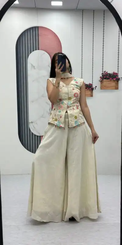 PC 451 Off White Tissue Simmer Salwar Suit with Embroidery Work. Available at ₹2549 only. Delivery 4-6 Working Days. Shop now. | Jump Suits, Tops & Bottoms, Track Suits, Trendy Wear, Salwar suit, Designer Suits, Casual Suits, Creative suits, Palazzo Suits, Party Wear Suits, Patiala Suits, Straight Suits