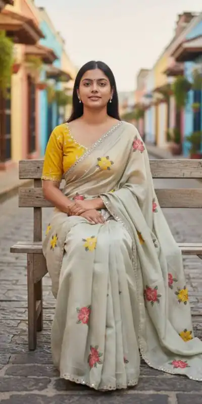 BT 1305 Off White Viscose Rangoli Saree Perfect for Wedding, Party, Family Gatherings, Temple Visit, Diwali – . Get it for ₹1849. Delivery 4-6 Wor | Sarees, Bollywood Sarees, Creative Sarees, Designer Sarees, Embroidered Sarees, Ethnic Saree, Modern Digital sarees, Party Wear Sarees