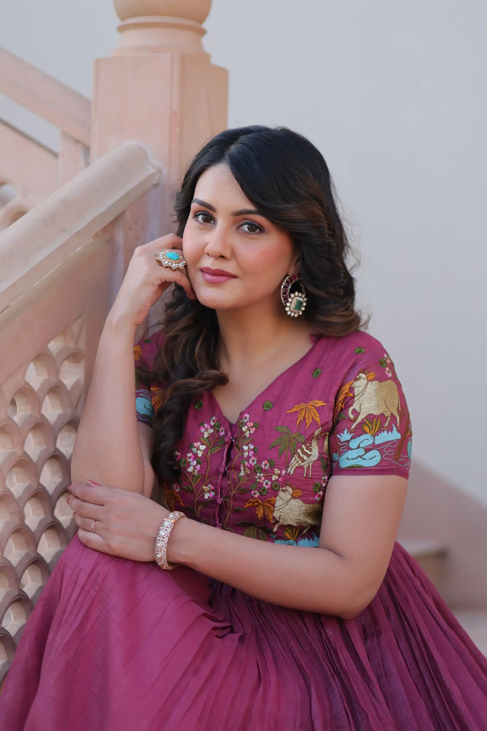 KA 1170 Onion Color Silver Crunchy Gown with Embroidery Work. Introductory Price ₹1799. Delivery 4-6 Working Days. Shop now. | Gowns, Bollywood Gowns, Creative Gowns, Designer Gowns, Embroidered Gowns, Party Wear Gowns