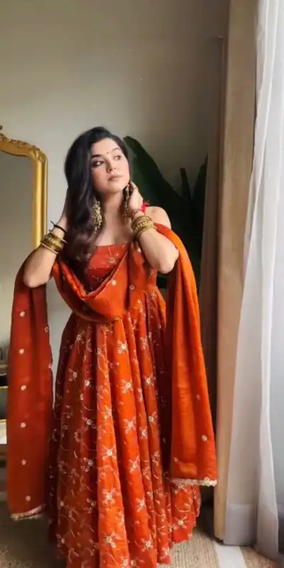 KD 1534 Orange in Color Fendy Silk Designer Work Salwar Suit . Introductory Price ₹2499. Delivery 4-6 Working Days. Shop now. | Jump Suits, Tops & Bottoms, Track Suits, Trendy Wear, Salwar suit, Designer Suits, Casual Suits, Creative suits, Palazzo Suits, Party Wear Suits, Patiala Suits, Straight Suits