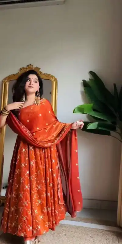 KD 1534 Orange in Color Fendy Silk Designer Work Salwar Suit . Introductory Price ₹2499. Delivery 4-6 Working Days. Shop now. | Jump Suits, Tops & Bottoms, Track Suits, Trendy Wear, Salwar suit, Designer Suits, Casual Suits, Creative suits, Palazzo Suits, Party Wear Suits, Patiala Suits, Straight Suits
