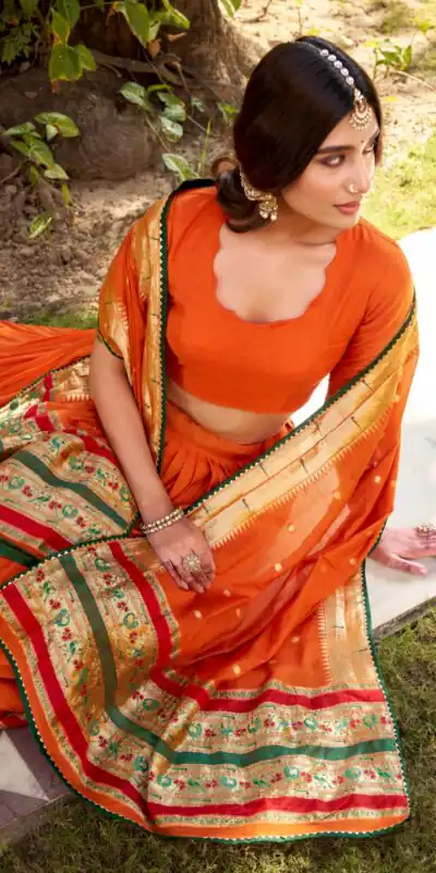 LNB 1903 Orange Pure Chanderi (Naylon) Lehenga Choli Perfect for Wedding, Party, Bridal Wear, Temple Visit, Traditional Day – . Get it for ₹2499. Delivery | Lehenga, Bollywood Lehenga, Creative Lehenga, Designer Lehenga, Embroidered Lehenga, Party Wear Lehenga
