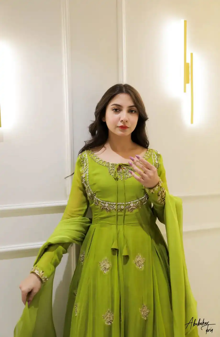 LG 2047 Parrot Green in Color Georgette Embroidery Work Gown . Wedding, Party, Festive, Events Grab it for ₹1949. Delivery 4-6 Working Days. Shop now. | Gowns, Bollywood Gowns, Creative Gowns, Designer Gowns, Embroidered Gowns, Party Wear Gowns