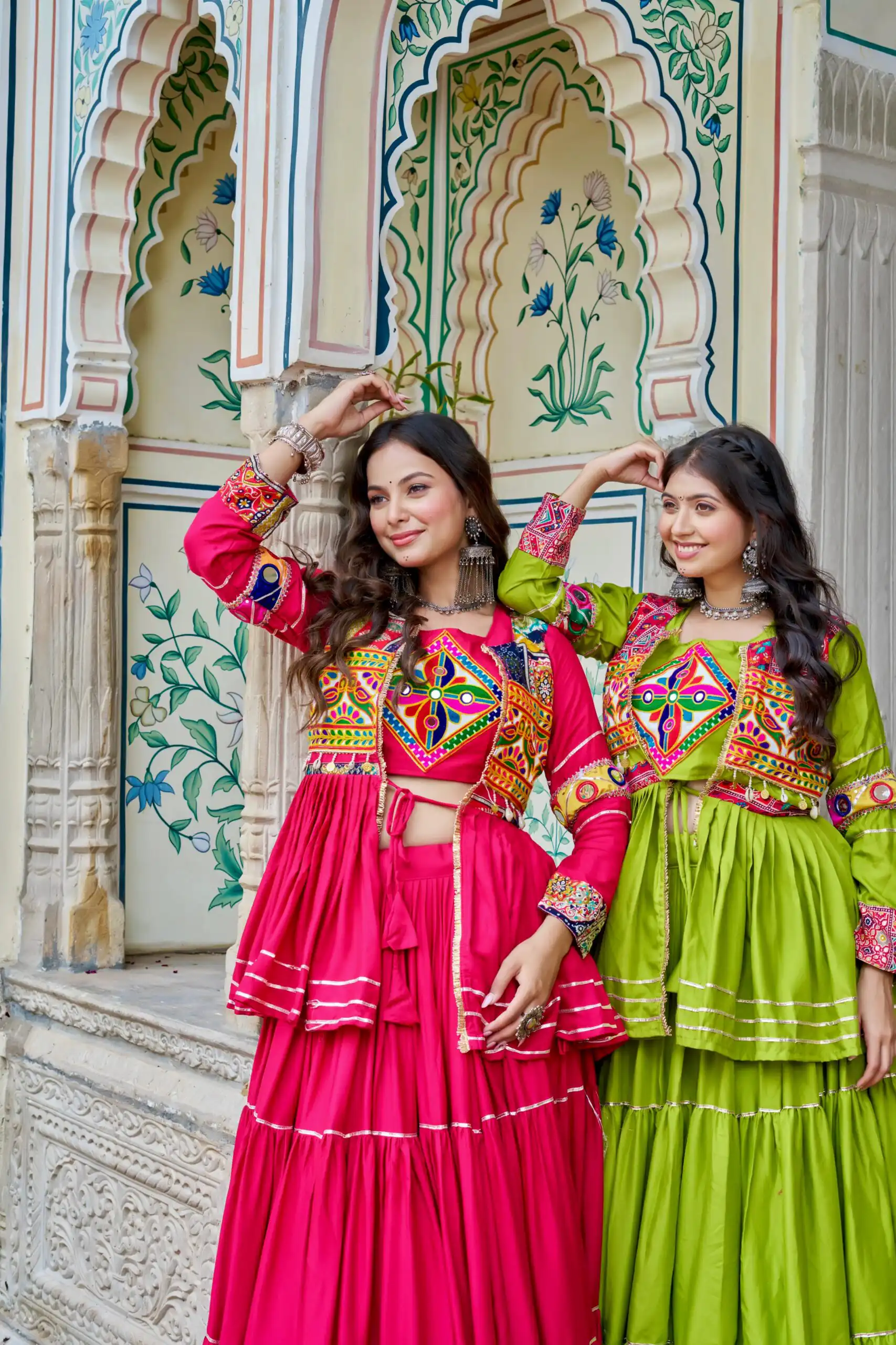 Ram 120 Parrot Green in Pure Cotton Mirror Work & Gamthi Work Lehenga Choli . Exclusive Offer ₹3049. Delivery 4-6 Working Days. Shop now. | Lehenga, Bollywood Lehenga, Creative Lehenga, Designer Lehenga, Embroidered Lehenga, Party Wear Lehenga