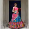 Peach Fox Georgette With Embroider Work Lehenga Choli