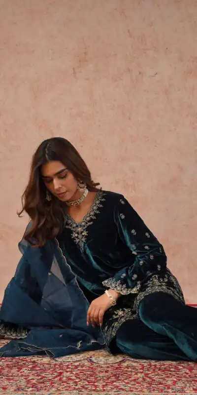 KD 1547 Peacock Blue Viscose Velvet Salwar Suit with Designer Work. Special Price ₹2099. Delivery 4-6 Working Days. Shop now. | Jump Suits, Tops & Bottoms, Track Suits, Trendy Wear, Salwar suit, Designer Suits, Casual Suits, Creative suits, Palazzo Suits, Party Wear Suits, Patiala Suits, Straight Suits