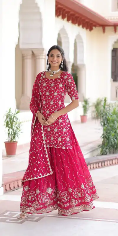 KA 1210 Pink in Georgette. Embroidery Work & Sequins Work Salwar Suit Grab it for ₹2599. Delivery 4-6 Working Days. Shop now. | Jump Suits, Tops & Bottoms, Track Suits, Trendy Wear, Salwar suit, Designer Suits, Casual Suits, Creative suits, Palazzo Suits, Party Wear Suits, Patiala Suits, Straight Suits