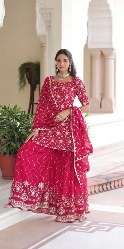 KA 1210 Pink in Georgette. Embroidery Work & Sequins Work Salwar Suit Grab it for ₹2599. Delivery 4-6 Working Days. Shop now. | Jump Suits, Tops & Bottoms, Track Suits, Trendy Wear, Salwar suit, Designer Suits, Casual Suits, Creative suits, Palazzo Suits, Party Wear Suits, Patiala Suits, Straight Suits