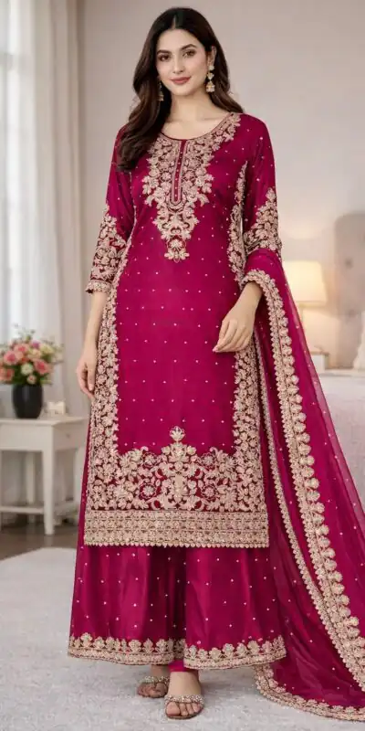 SSR 535 Pink Color in Organza Silk Embroidery Work Salwar Suit . Available at ₹2399 only. Delivery 4-6 Working Days. Shop now. | Jump Suits, Tops & Bottoms, Track Suits, Trendy Wear, Salwar suit, Designer Suits, Casual Suits, Creative suits, Palazzo Suits, Party Wear Suits, Patiala Suits, Straight Suits