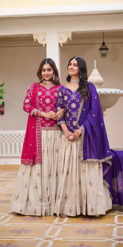 Ram 101 Pink Pure Chinon Lehenga Choli Perfect for Wedding, Party, Makar Sankranti, Reception, Sangeet – . Exclusive Offer ₹2649. Delivery 4-6 Working | Lehenga, Bollywood Lehenga, Creative Lehenga, Designer Lehenga, Embroidered Lehenga, Party Wear Lehenga