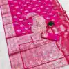 Pink Soft Banarasi Silk Lace Zari Work Saree