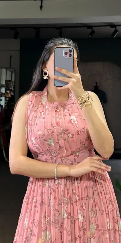 YNF 5200 Pink Color Weightless Marbal Gown with Designer Work. Available at ₹1649 only. Delivery 4-6 Working Days. Shop now. | Gowns, Bollywood Gowns, Creative Gowns, Designer Gowns, Embroidered Gowns, Party Wear Gowns